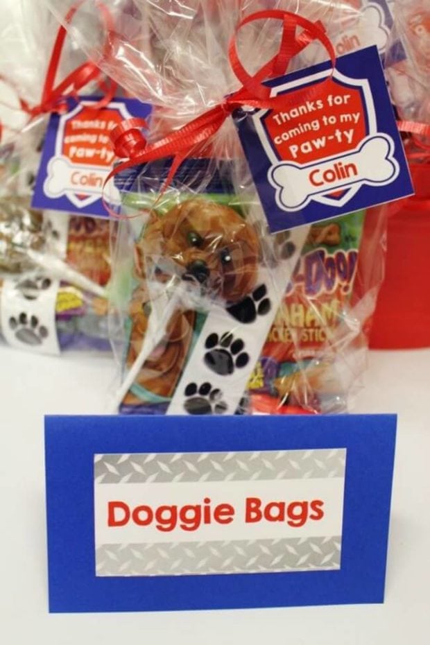 Doggie Bags Paw-ty Favors for a PAW patrol party
