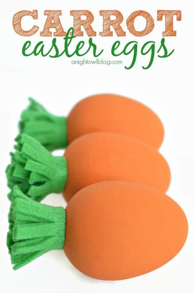 Little carrot Easter egg decorating ideas