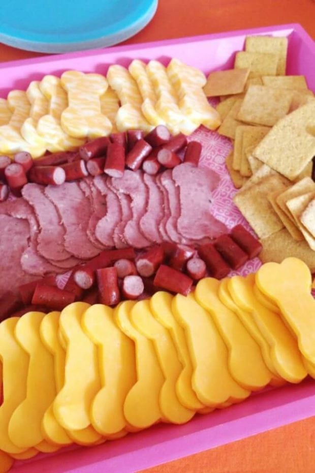 Bone Shaped Meat & Cheese for a PAW Patrol party