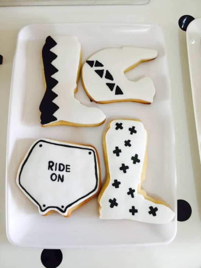 Boys Motor Cross Themed Birthday Party Food Cookie Ideas