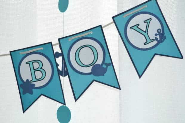 Boys Whale Baby Shower Banner Ideas