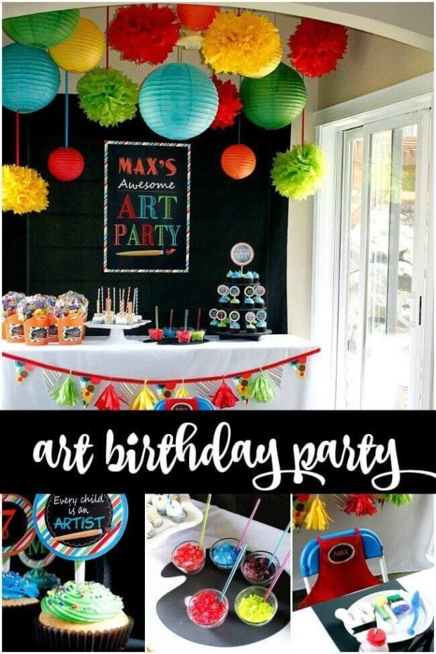 Boys Art Themed Birthday Party