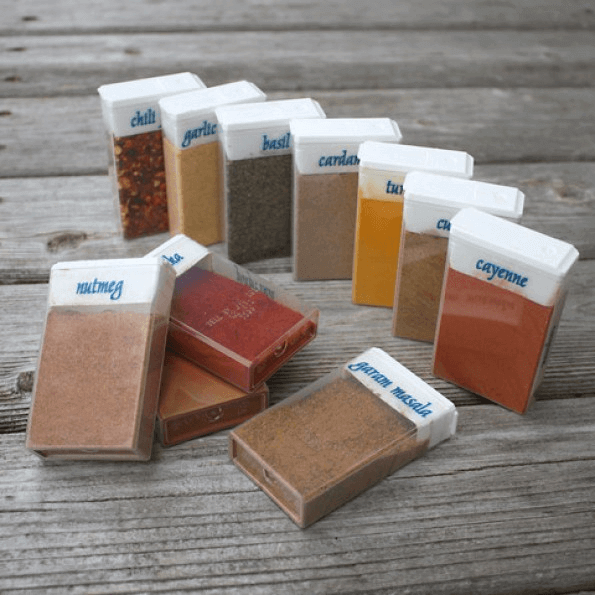 Tic-Tac containers are the perfect size for storing spices while you camp.