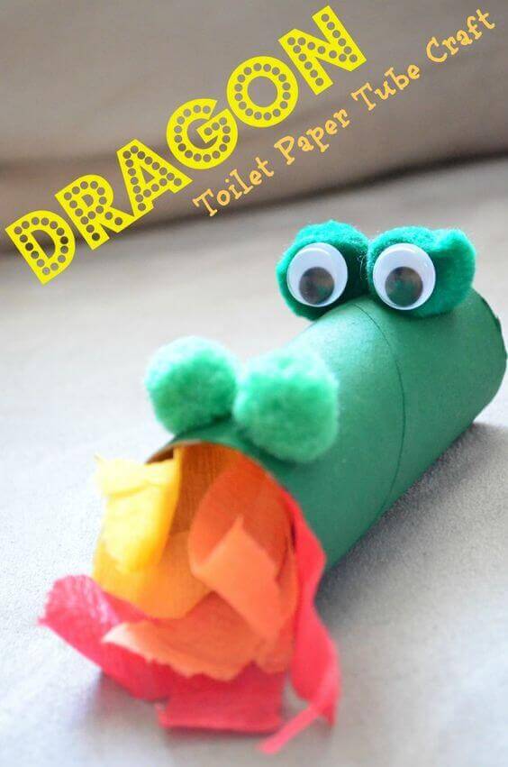 Dragon Toilet Paper Tube Craft
