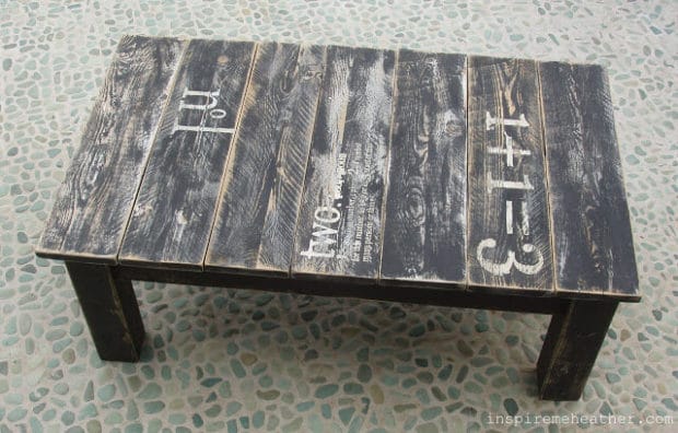 Make your own Pallet Wood Stenciled Table