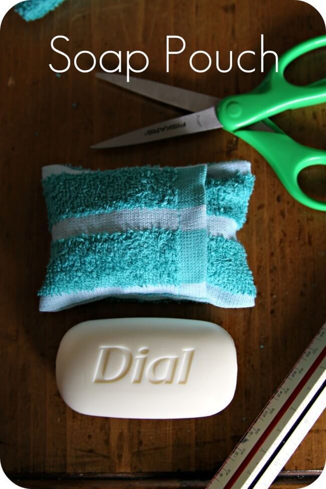 Store the soap and leave the washcloth at home with this camping-friendly DIY soap pouch.