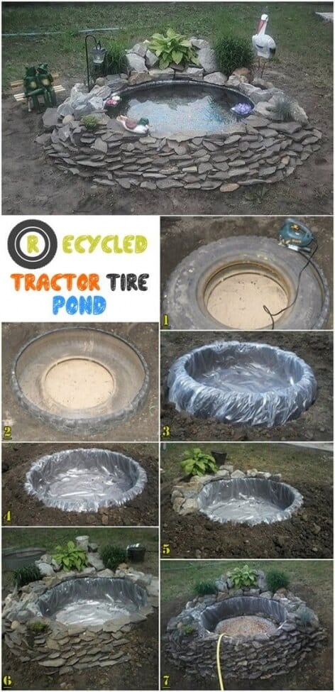 Tractor Tire Pond Project Idea