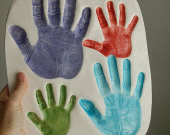 Celebrate Father’s Day by making Handprint Molds as a keepsake
