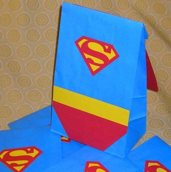 Superman favor bags