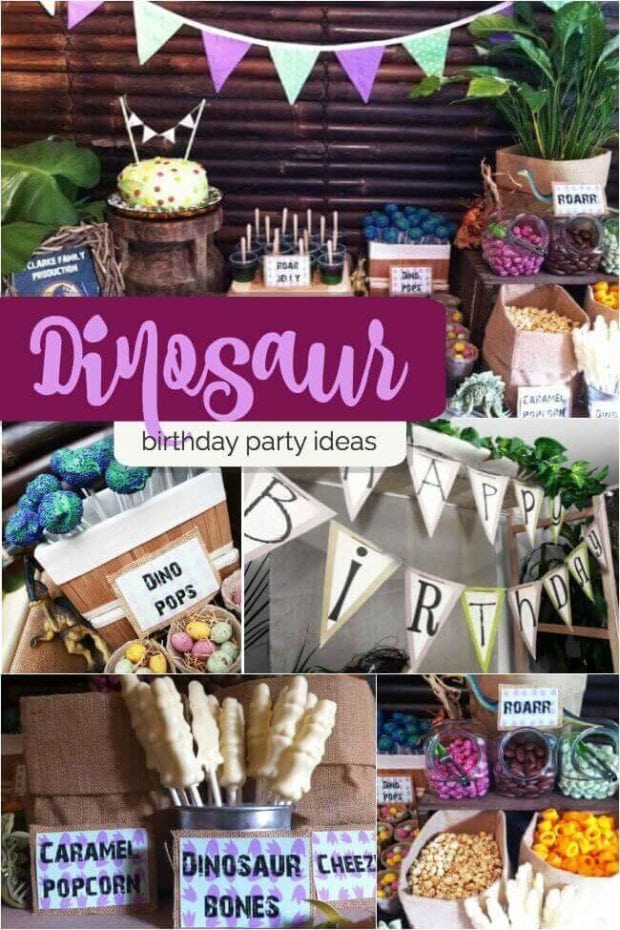 Boy's Dinosaur Birthday Party Ideas