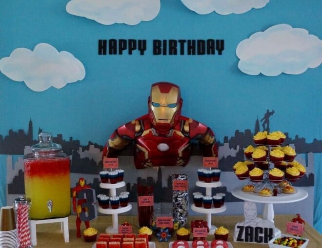 Iron Man Birthday Party Dessert Table