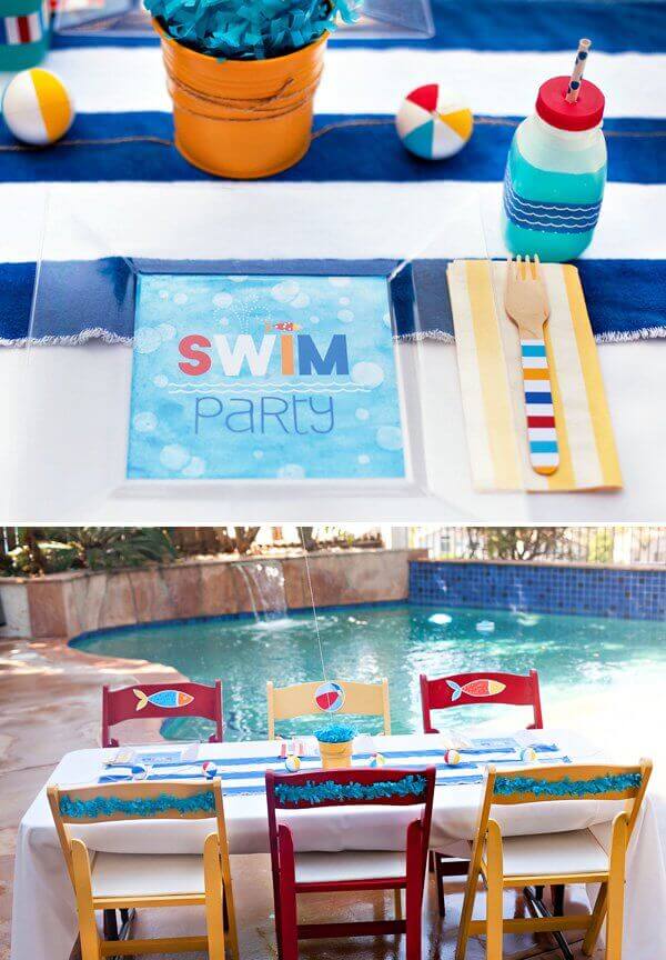 Swim Themed Birthday Party