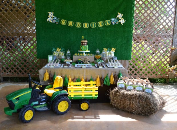 Boys Tractor Themed Birthday Party 