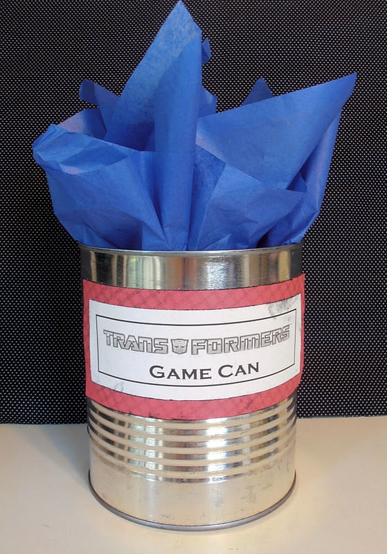 Homemade Transformers Birthday Party Favors