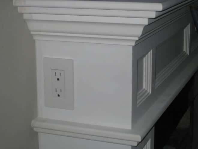 Electrical Outlet in Fireplace Mantle (for lights)