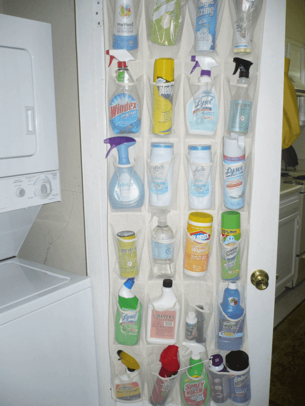 Shoe Organizer for Cleaning Supplies