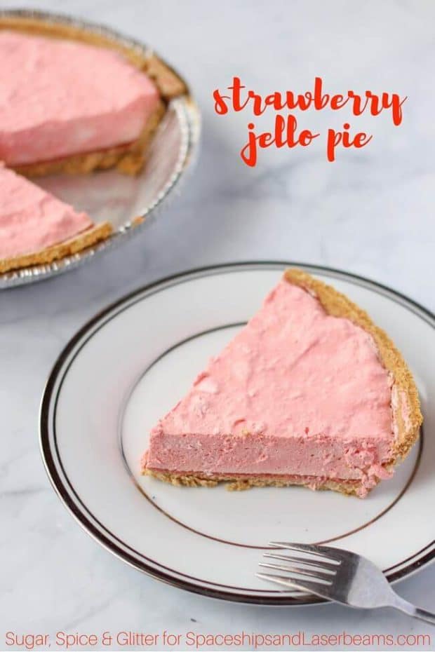 No-Bake Strawberry Jello Pie - Spaceships and Laser Beams