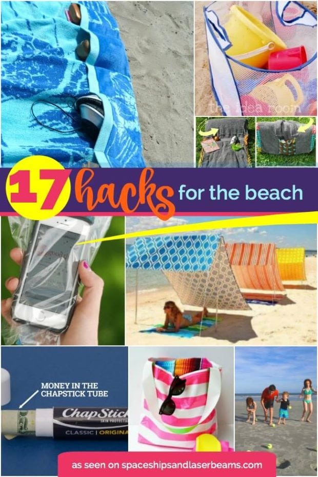 17 hacks for the beach from Spaceships and Laser Beams.