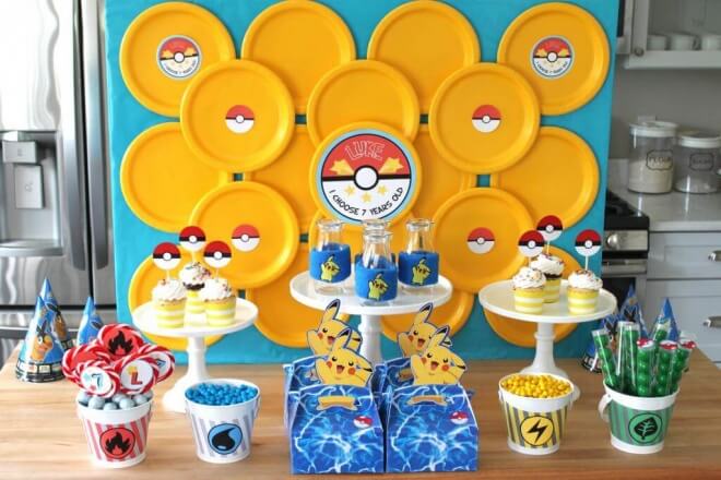 Pokemon Party Dessert Table