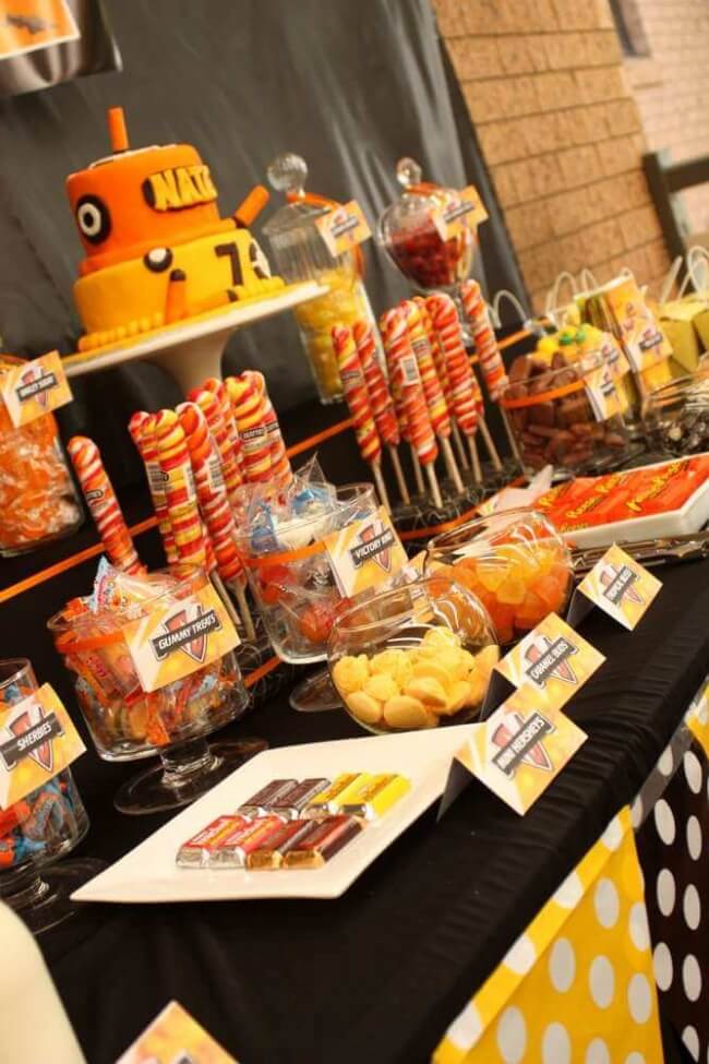 Nerf Party Dessert Table