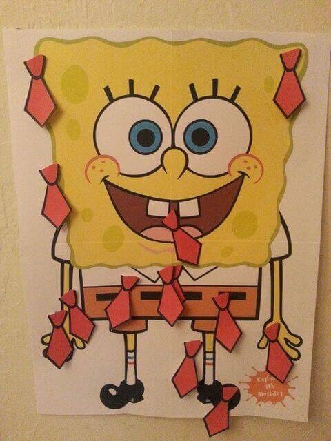 Spongebob Birthday Banner Printables : Spongebob Birthday Tie