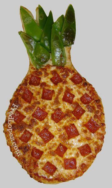 Pineapple Shaped Pizza
