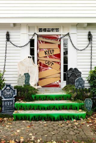 Keep Out Halloween Door Decorations