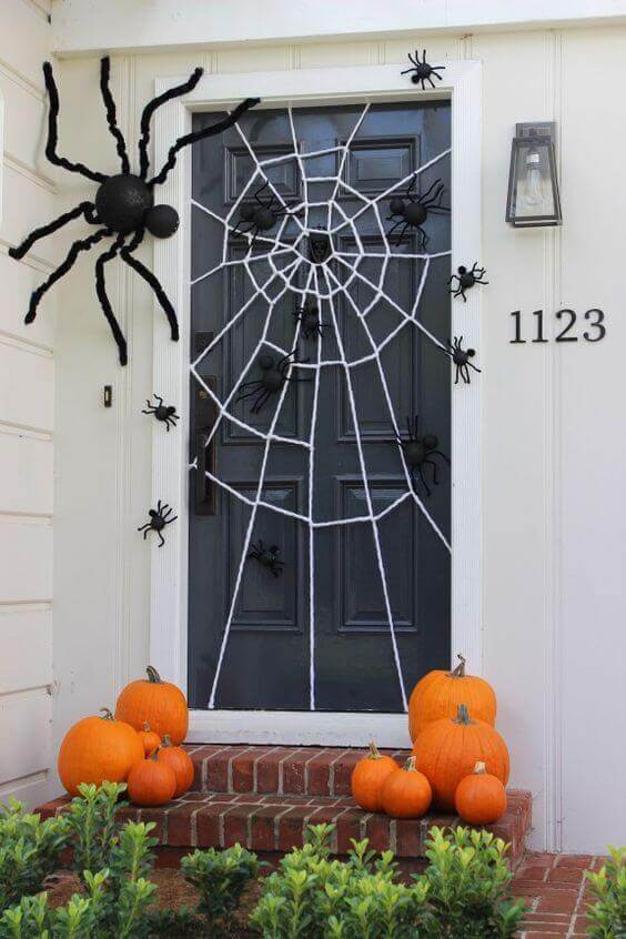 Spiderweb Halloween Door Decorations