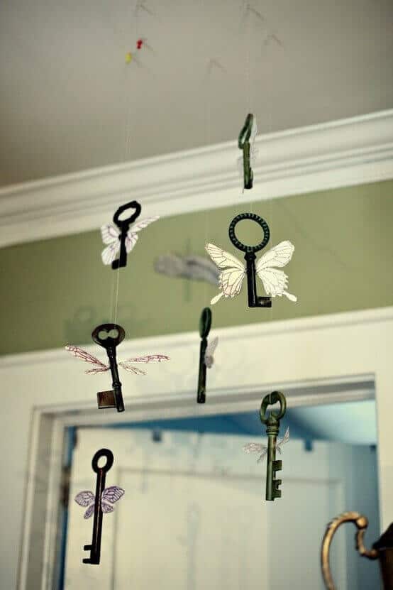 This magical decoration recreates a classic Harry Potter scene with a Floating Key Mobile