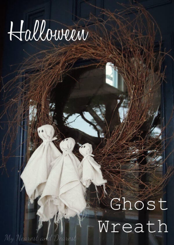 Ghost Halloween Wreath
