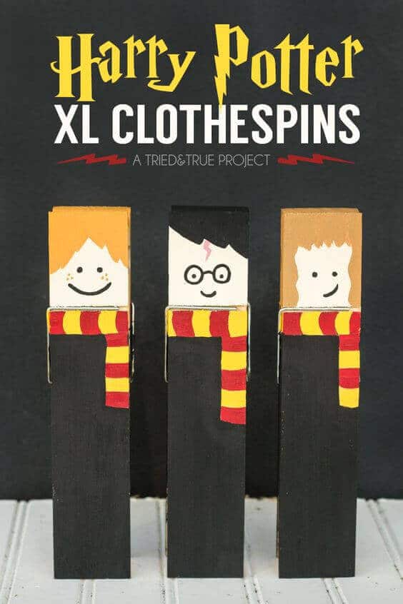 These cute Harry Potter clothes pins make great party favors.