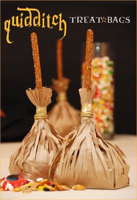 These Quidditch-themed treat bags will sweep guests off their feet at your Harry Potter party.