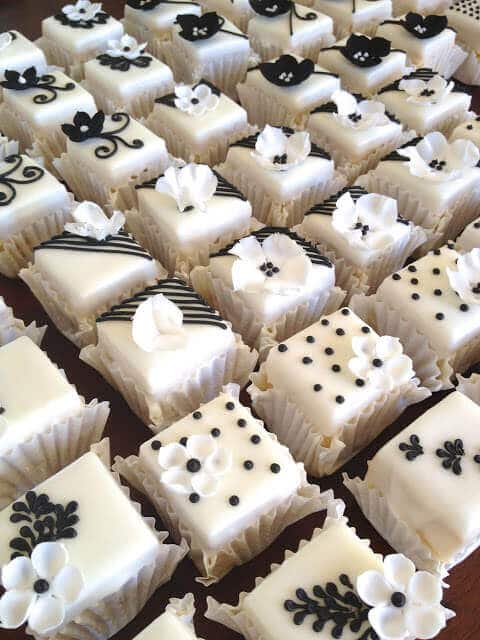 Black and White Petit Fours