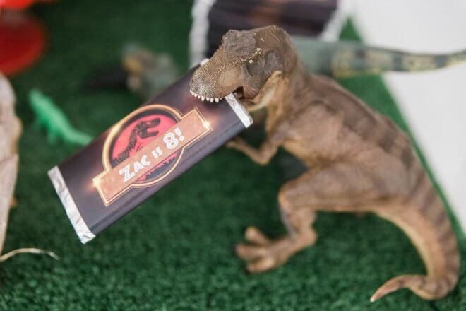 Boys Jurassic Park Birthday Party Candy Bar Wrrappers