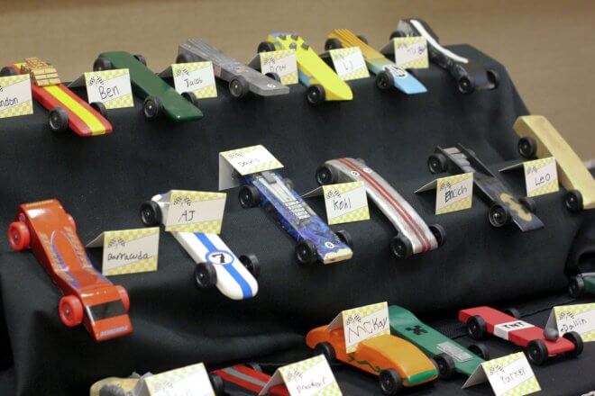 Boys Racing Party Pinewood Derby Cars