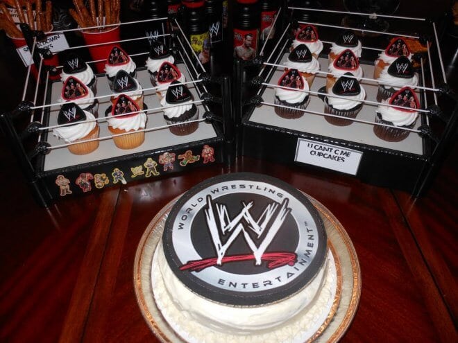 WWE Wrestling Ring Cupcake Display