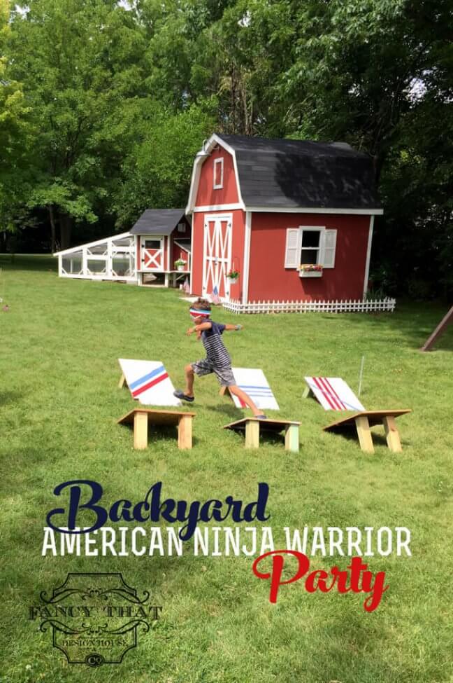 Backyard American Ninja Warrior Course