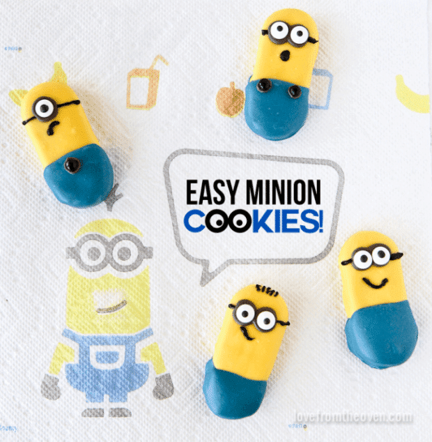 These Easy No-Bake Minion Cookies will delight your guests!