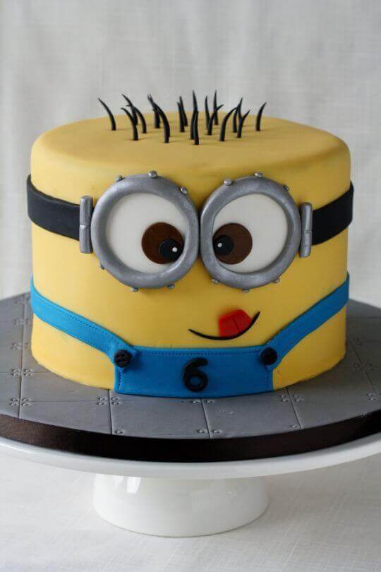 This amazing Minion Cake is a 3D version of a minion! Guests at your Despicable Me party will be thrilled.