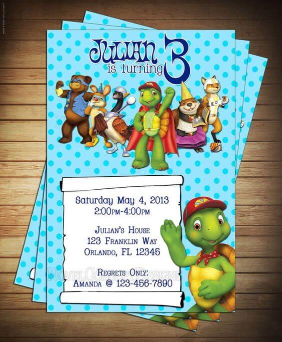 Franklin the Turtle Party Invitations