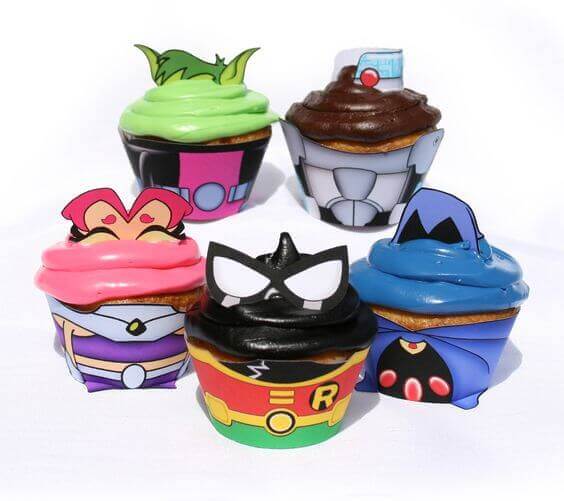 Teen Titans Go Cupcake Wrappers