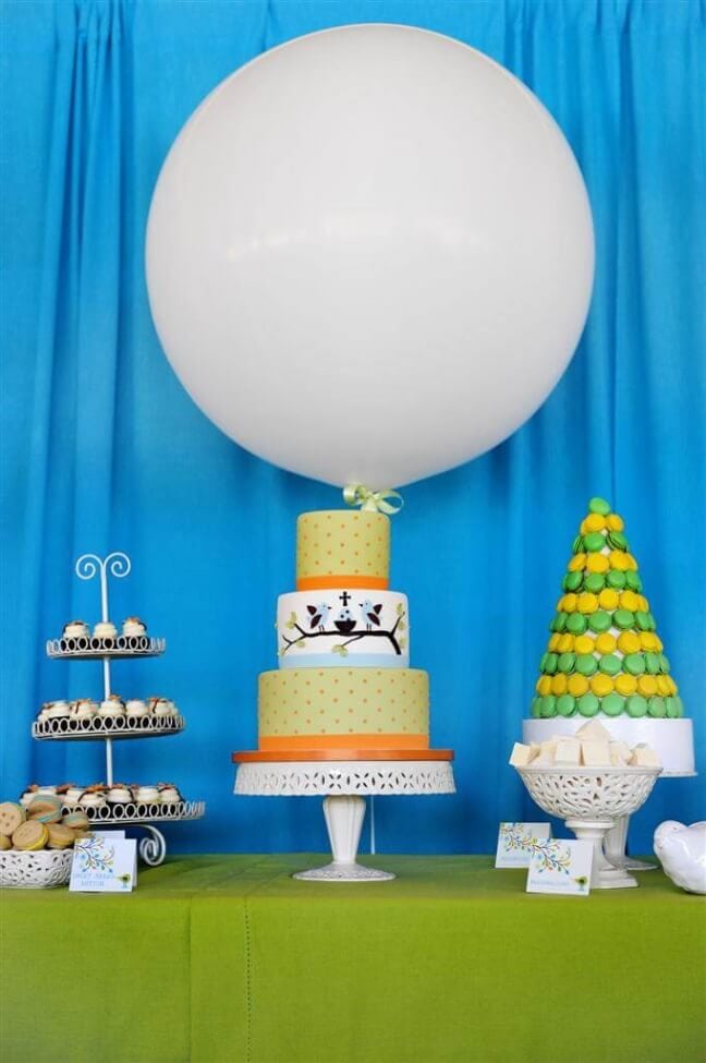 Boys Baptism Party Dessert table