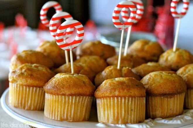 Boys Nautical Baby Shower Party Food Cupcake Muffin Ideas