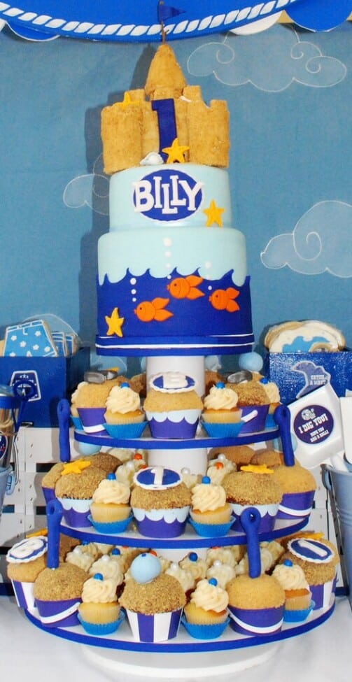 Boys Beach Party Themed Birthday Cupcake Party Food IDeas