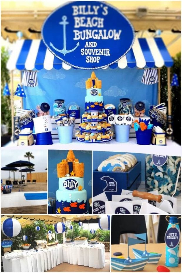 Nautical 1st Birthday Set Summer Party Decorations Beach 1st