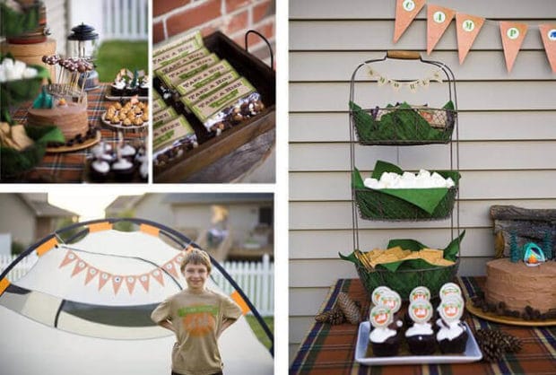 Boys Outdoor Camping Birthday party ideas