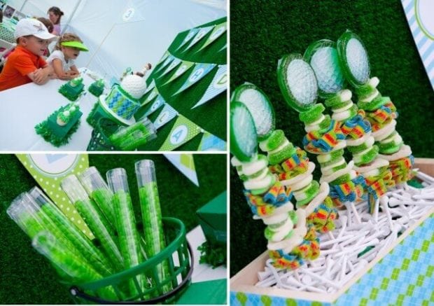 Boys GOlf Themed Birthday Party Food Recipe Ideas