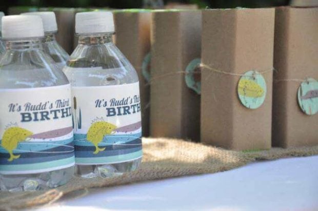 Fish Water Bottle Labels, Fish Drink Labels, Fish Birthday Party