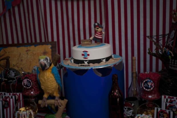 Boys Pirate Themed Birthday Party Cake