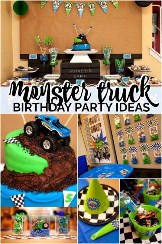 Monster Truck Birthday Party + Dessert Table - Spaceships and Laser Beams